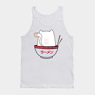 CLUMSY CAT IN THE RAMEN BOWL Tank Top